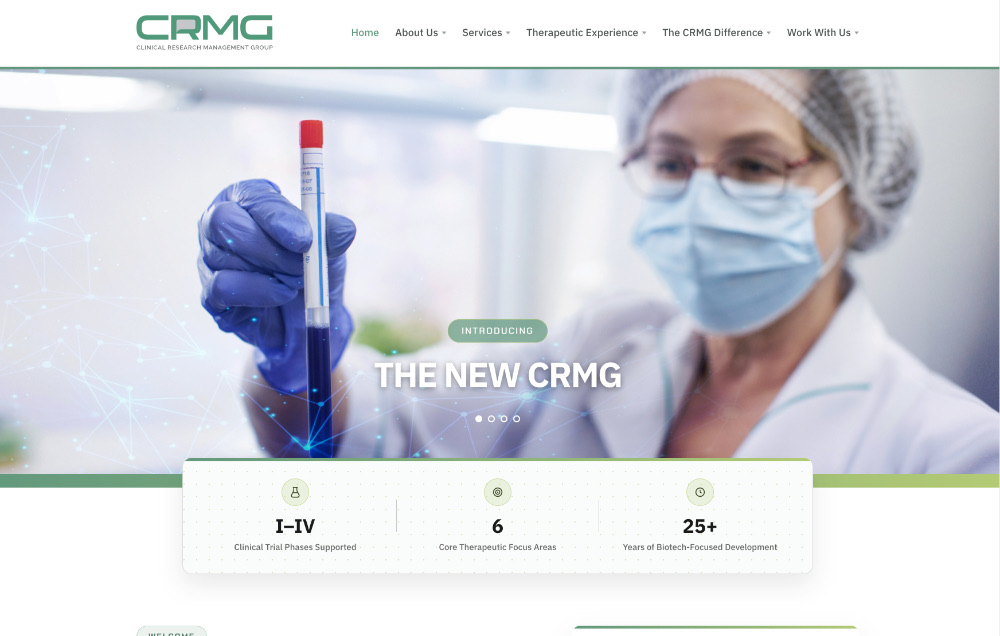 Clinical Research Management Group (CRMG) clinical research firm website, Agawam MA